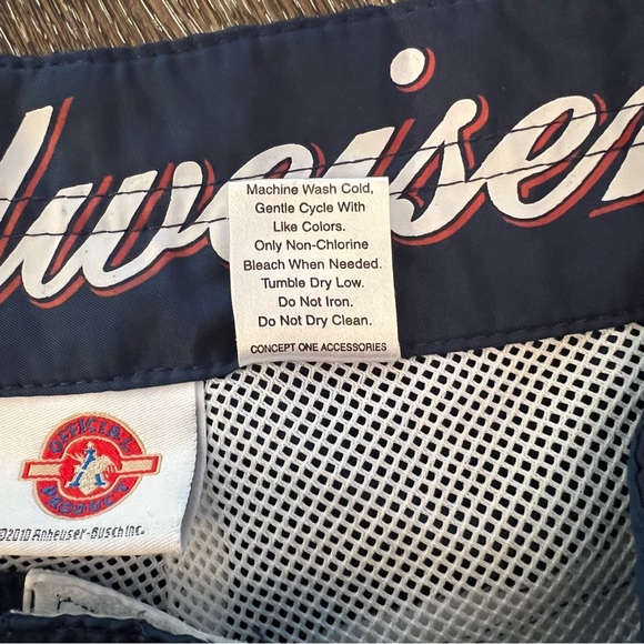 Budweiser King of Beers Swim Trunks Authentic Anheuser Busch Board Shorts Sz 32 - Picture 9 of 13